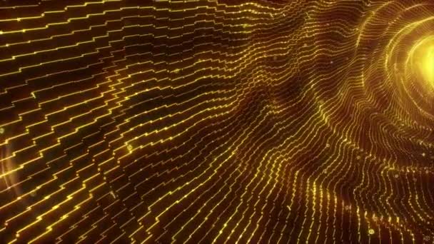 3D Big Data Digital Tunnelquadrat mit futuristischer Matrix. Technologische und damit zusammenhängende Bewegungshintergründe. — Stockvideo