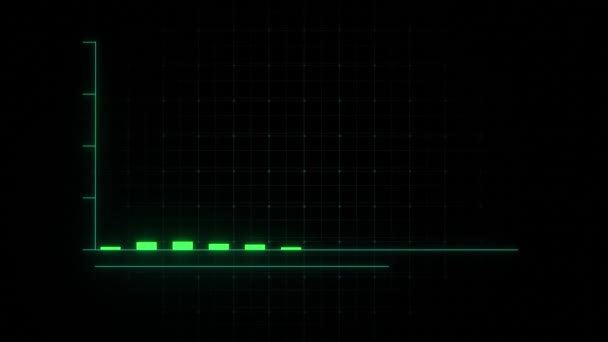 Beautiful animation of rising bar graph. ultra HD 4K — Stock Video