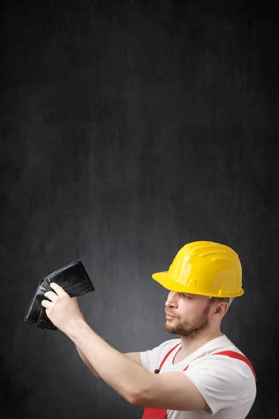 Portrait of a poor construction worker — Stock Photo, Image