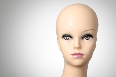 Bir kadın manken kafası closeup