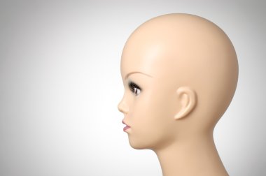 Bir kadın manken kafası closeup