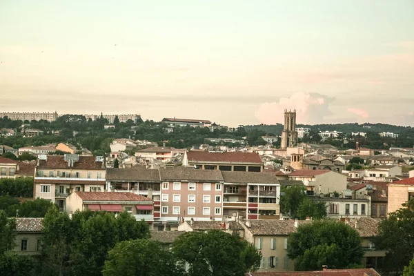 Panorama Aix Provence Haut Avec Tour Cathédrale Saint Sauveur Aix — Photo