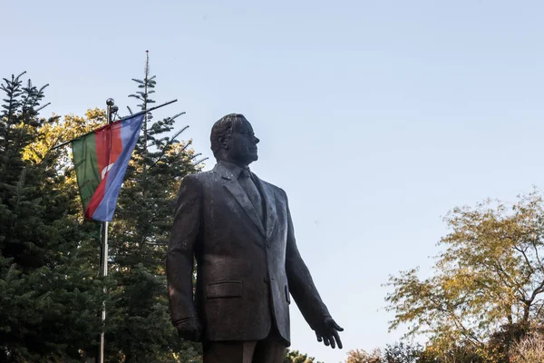 Belgrade Serbie Octobre 2020 Statue Heydar Aliyev Dans Parc Belgrade — Photo
