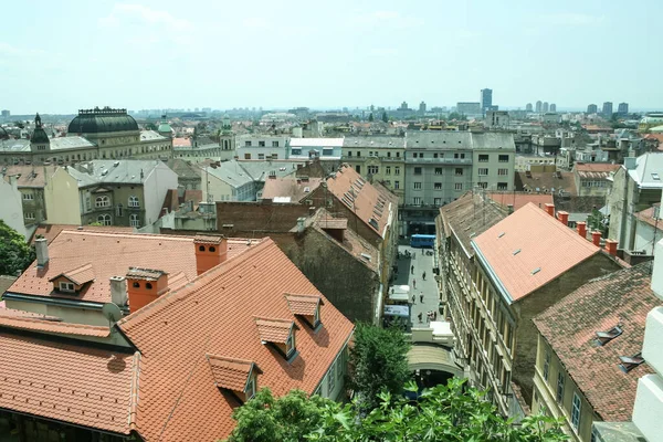 Zagreb Croatia Junho 2008 Vista Aérea Centro Cidade Zagreb Seu — Fotografia de Stock