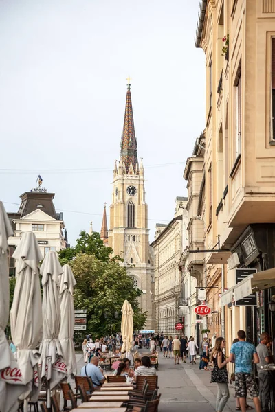 Novi Sad Serbia Julio 2018 Nombre Iglesia María Catedral Católica — Foto de Stock