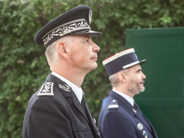 Paris França Julho 2019 Comissário Divisionário Das Forças Nacionais Polícia — Fotografia de Stock