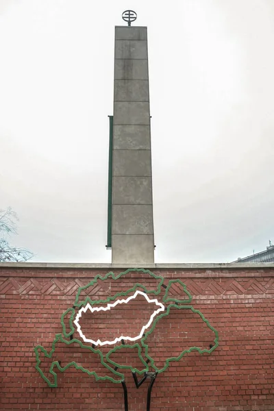 Gyor Hungary December 2012 Monument Gyor Dedicated Ethnic Greater Hungary — Stock Photo, Image