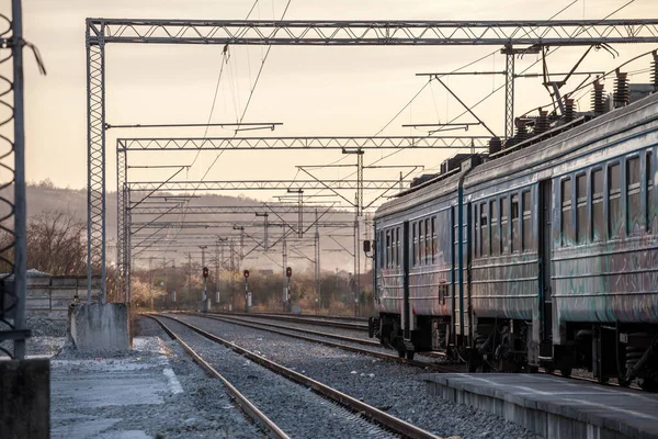 Mladenovac Serbia Nisan 2021 Elektrikli Banliyö Treni Beovoz Voz Bir — Stok fotoğraf