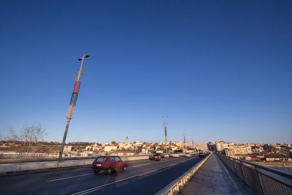 Belgrade Serbia December 2020 View Sava River Bank Panorama Stari — 图库照片