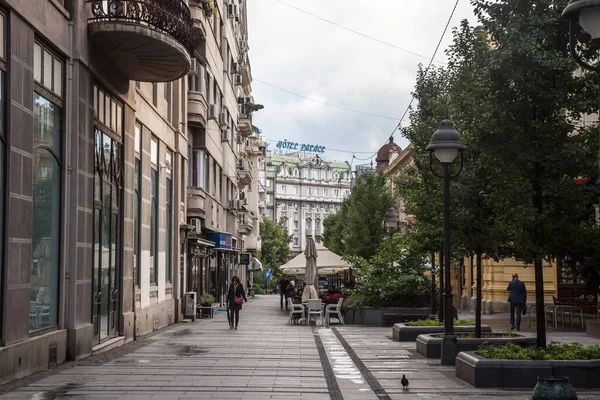 Belgrade Serbia Julio 2018 Gente Caminando Por Calle Peatonal Ulica — Foto de Stock