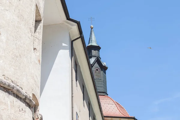 Church Saint Jacob Cerkev Svetega Jacoba Seen Medieval Narow Street — Stock Photo, Image