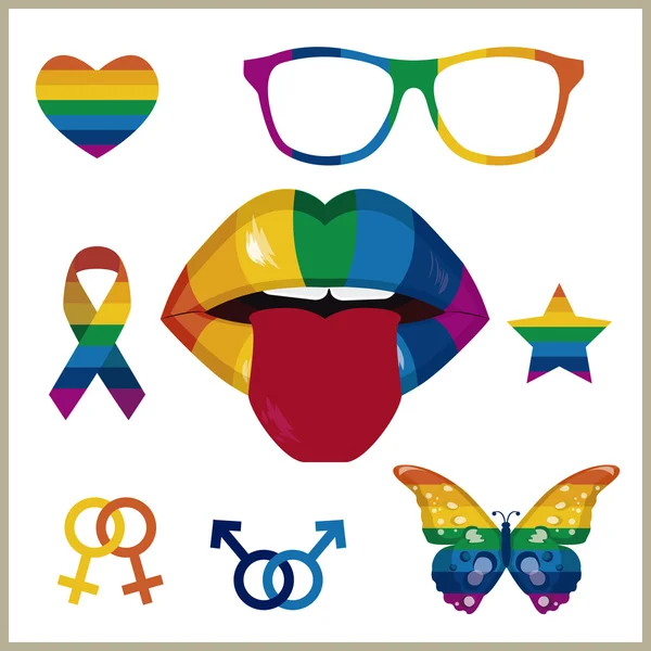 Διάφορα σύμβολα γκέι — Διανυσματικό Αρχείο