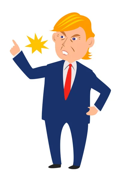 Líder Presidencial Político Americano Vector Personagem Icon Ilustração Imagem —  Vetores de Stock