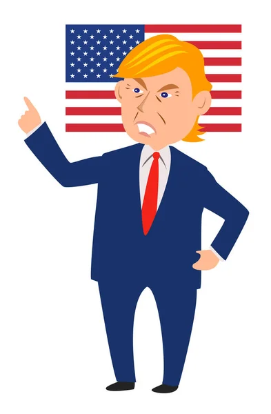 Líder Presidencial Político Americano Vector Personaje Icono Ilustración Imagen — Archivo Imágenes Vectoriales