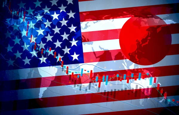 Japan Economy Global Market Background Design Chart Material graph illustration image