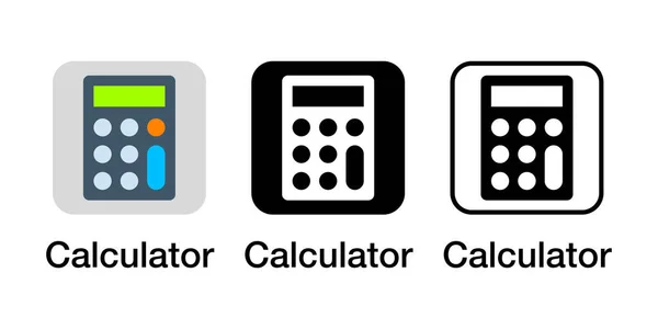 Калькулятор App Піктограма Вектор Дизайн Ілюстрація Матеріал — стоковий вектор
