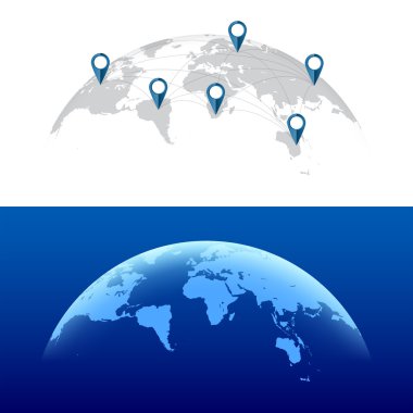 Şehir bağlantıları ile Dünya Haritası