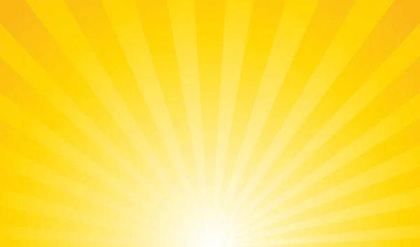 Sunburst Retro Sun Rays Yellow Background Abstract Summer Sunny Vintage — Stock Vector