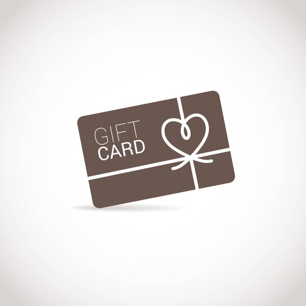 Gift card icon vector flat style