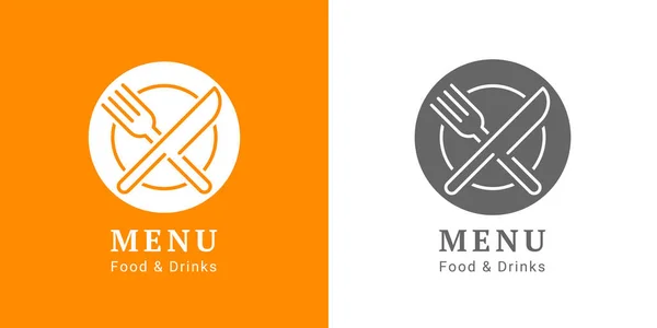 Cocina Logotipo Cocina Icono Etiqueta Para Menú Diseño Restaurante Cafetería — Vector de stock