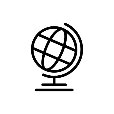 Dünya küre simgesi hisse senedi vektör çizim düz tasarım