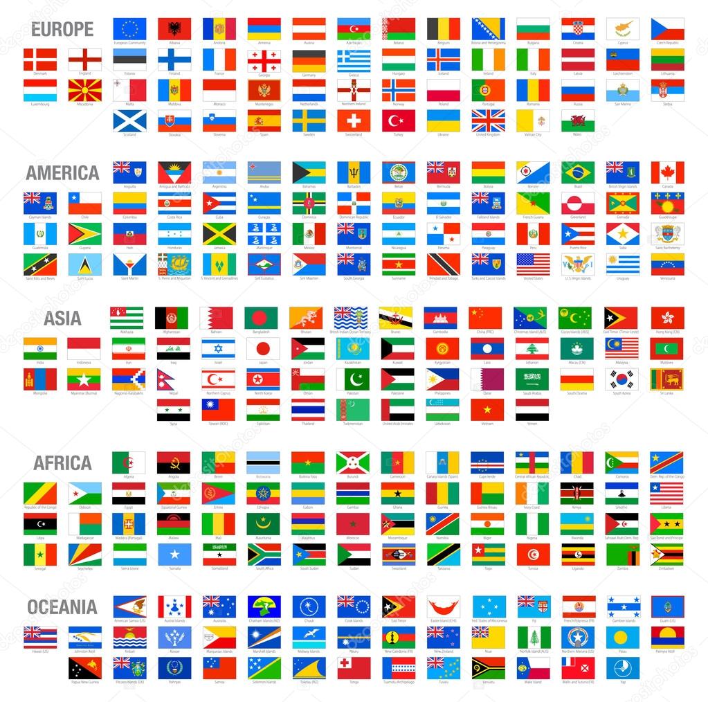 Vector World Country Flags Set Stock Vector By ©fourleaflovers 52676637