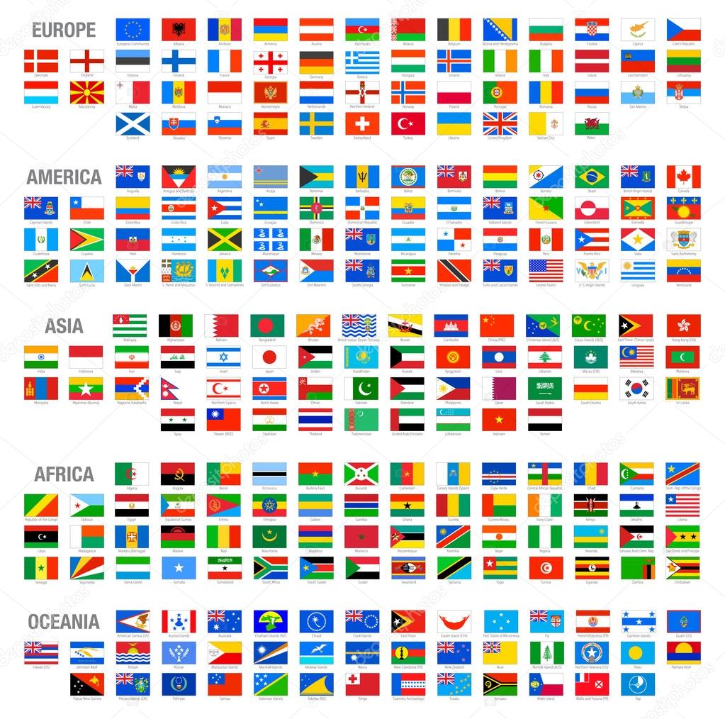 Vector World Country Flags set