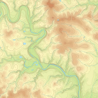 renkli topografik harita