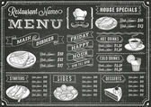 grunge tabuli restaurace menu šablona