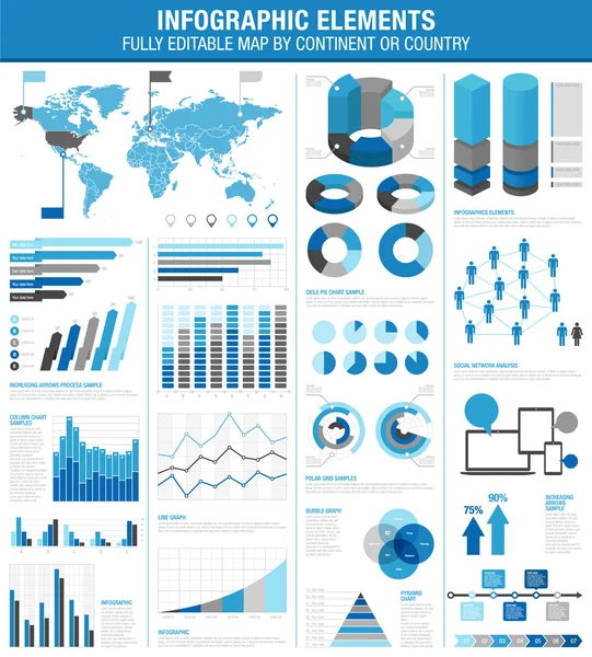 Colori freddi Infografica — Vettoriale Stock