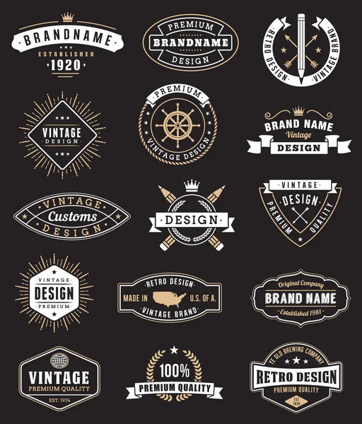 Logotipos Vector Vintage e Insignas — Vector de stock