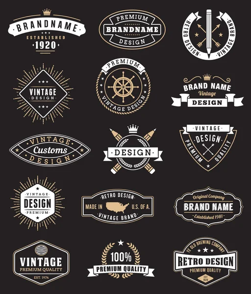Vektör Vintage logo ve Insignas