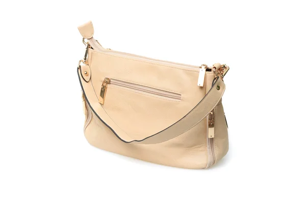 Sac en cuir pour femme sur fond blanc — Photo