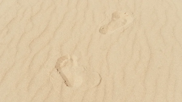 Footprints on the sand waves background — Stock Photo, Image