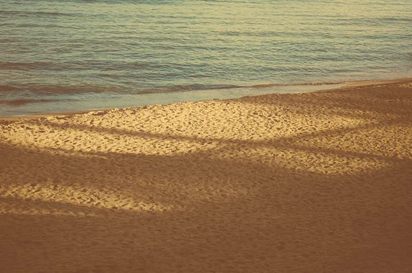 Interesting light on the beach, coast line in Barcelona — Stock Photo, Image