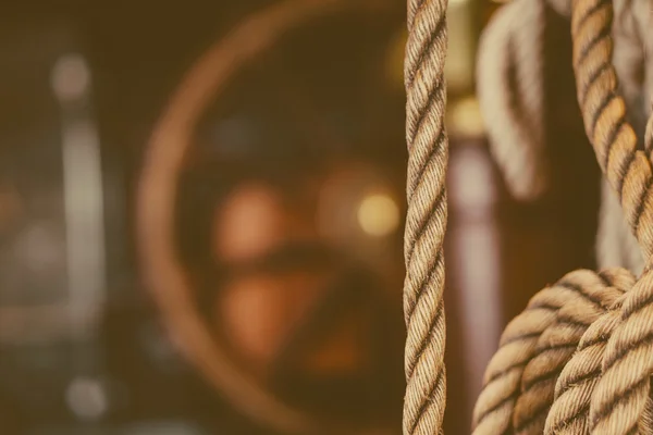 Rope on the dark background — Stock Photo, Image