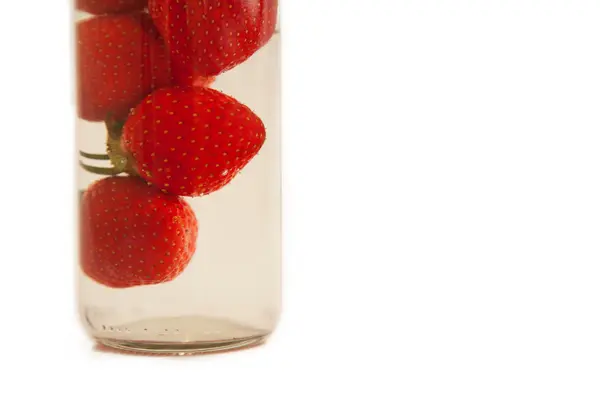 Strawberry in the bottle — Stock Photo, Image