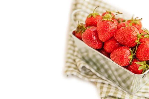 Strawberries isolated in box — Stock Photo, Image