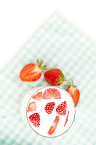 Strawberries as part of healthy food — Stock Photo, Image