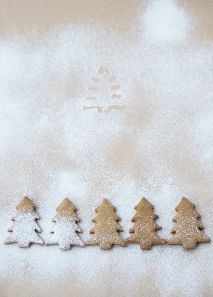 Domácí jedle cookie jako zázemí pro nový rok — Stock fotografie