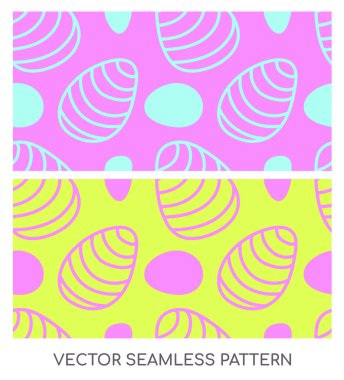 Paskalya 'da süslü yumurtaların tuhaf el yapımı karalama tarzında kullanılması için şirin, pürüzsüz bir yol..