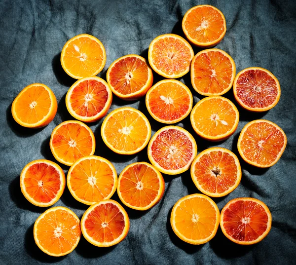 Kanlı portakal dilimleri — Stok fotoğraf