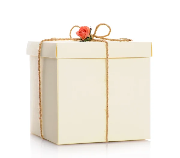 Decorated beige box — Stock Photo, Image