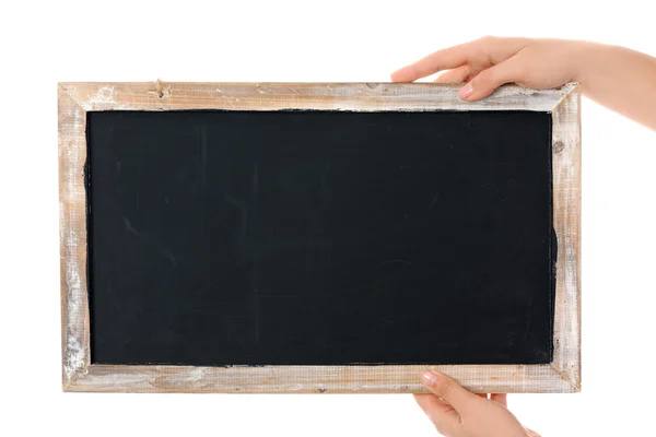 Hands with blackboard — Stock Photo, Image