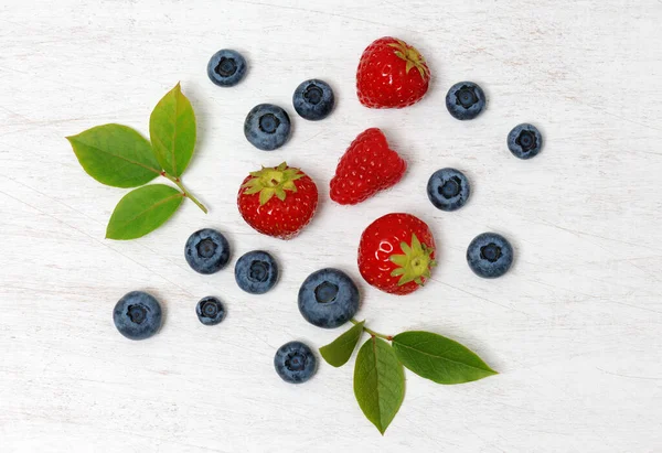 Arrangement Fresh Berries Close — Stock Photo, Image