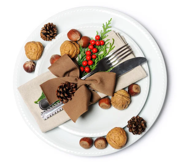 Christmas place setting — Stock Photo, Image