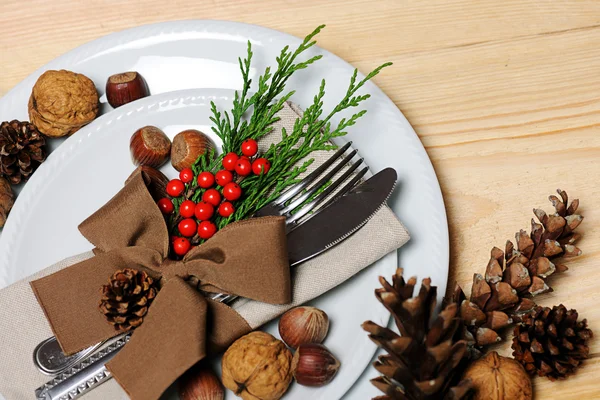 Christmas place setting — Stock Photo, Image