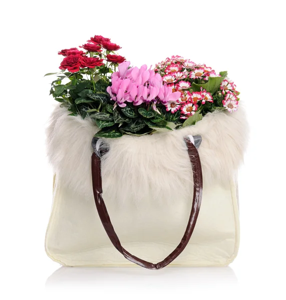 Τσάντα με λουλούδια — Φωτογραφία Αρχείου