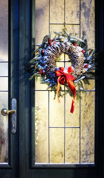 Domowe Boże Narodzenie wieniec — Zdjęcie stockowe