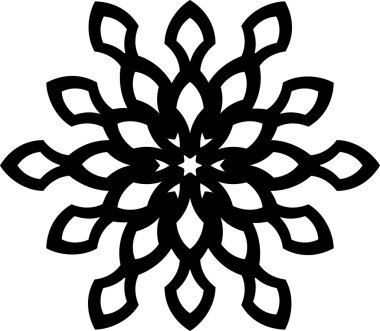 Süsler yaprak çiçek siluet